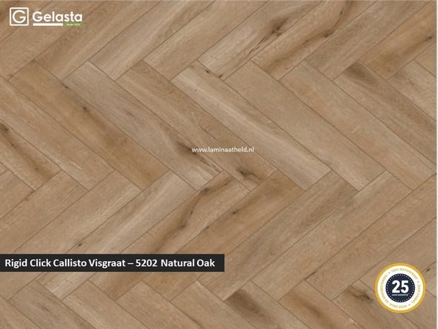 Gelasta Rigid Click Callisto visgraat - 5202 Natural Oak