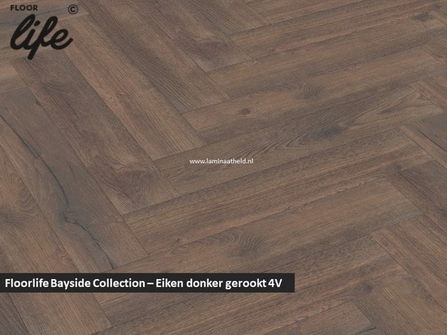 Floorlife Bayside Collection (visgraat) - Eiken donker gerookt V4