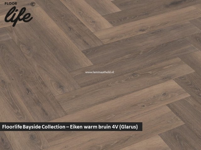 Floorlife Bayside Collection (visgraat) - Eiken warm bruin V4 3860