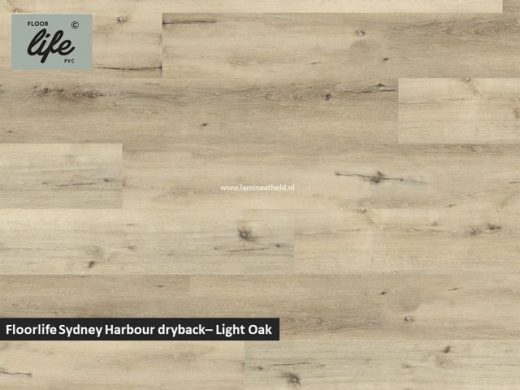 Floorlife Sydney Harbour Collection dryback pvc - Light Oak