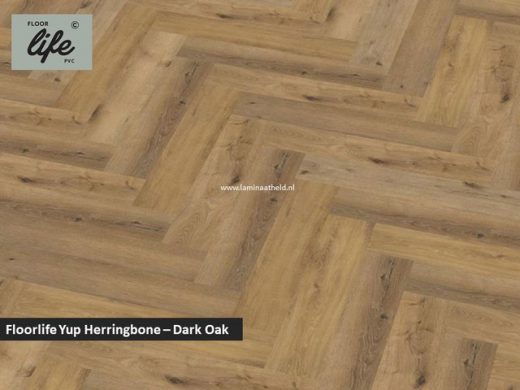 Floorlife Yup Herringbone click SRC pvc - Dark Oak