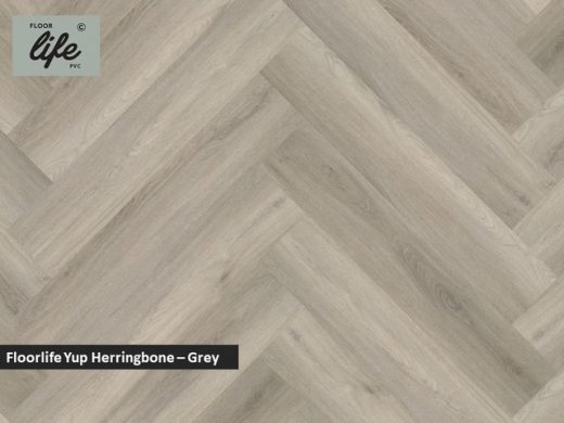 Floorlife Yup Herringbone click SRC pvc - Grey