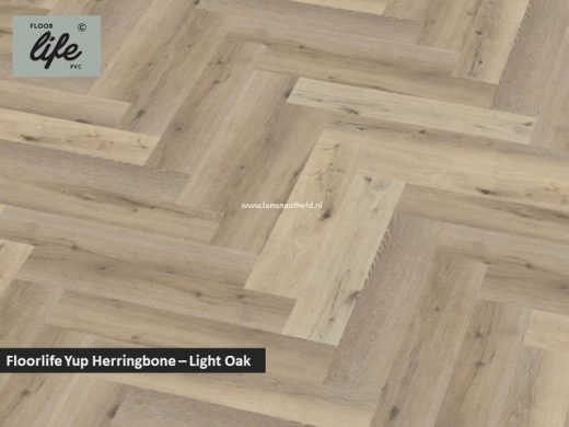 Floorlife Yup Herringbone click SRC pvc - Light Oak
