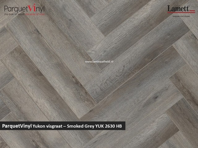 Lamett Parquetvinyl Yukon visgraat - Smoked Grey YUK2630