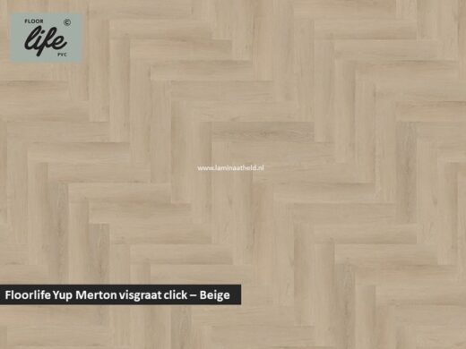 Floorlife Merton visgraat click pvc - Beige