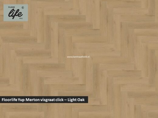 Floorlife Merton visgraat click pvc - Light Oak