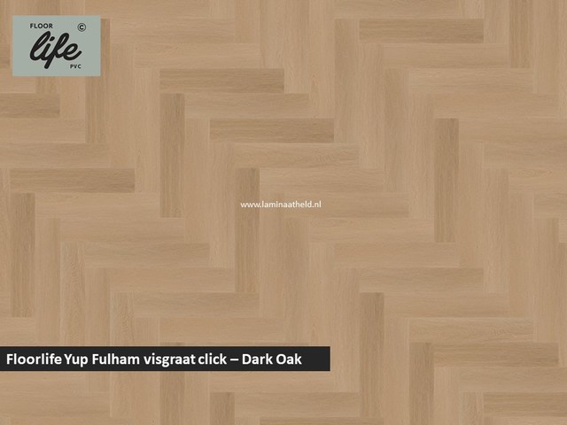 Floorlife Yup Fulham Herringbone click SRC pvc - Dark Oak