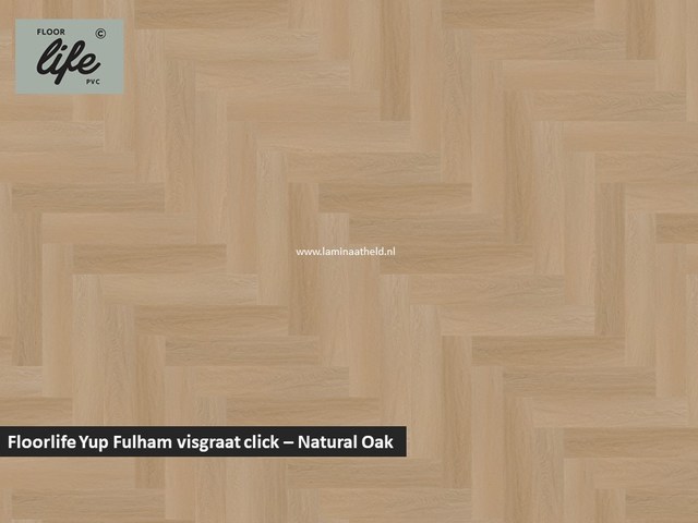 Floorlife Yup Fulham Herringbone click SRC pvc - Natural Oak