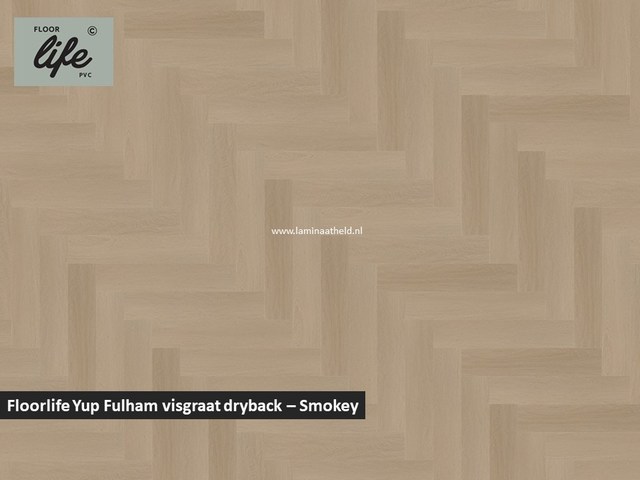 Floorlife Yup Fulham Herringbone dryback pvc - Smoky