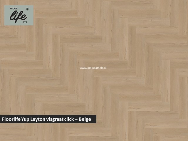 Floorlife Yup Leyton Herringbone click SRC pvc - Beige