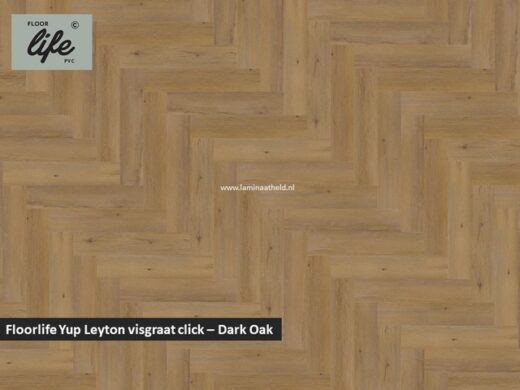 Floorlife Yup Leyton Herringbone click SRC pvc - Dark Oak