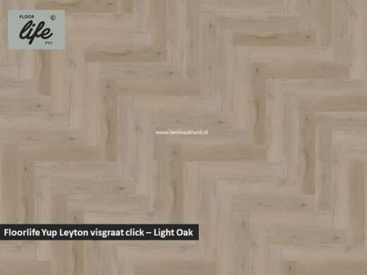 Floorlife Yup Leyton Herringbone click SRC pvc - Light Oak