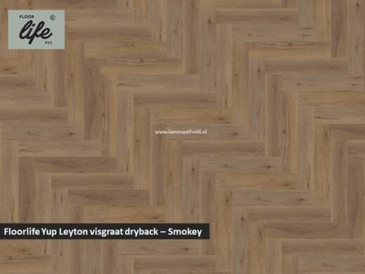 Floorlife Yup Leyton Herringbone dryback pvc - Smoky