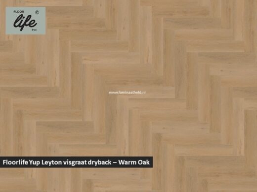 Floorlife Yup Leyton Herringbone dryback pvc - Warm Oak