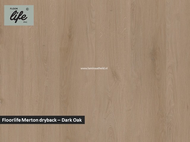 Floorlife Merton dryback pvc - Dark Oak