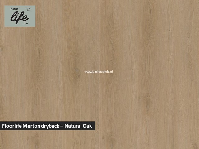 Floorlife Merton dryback pvc - Natural Oak