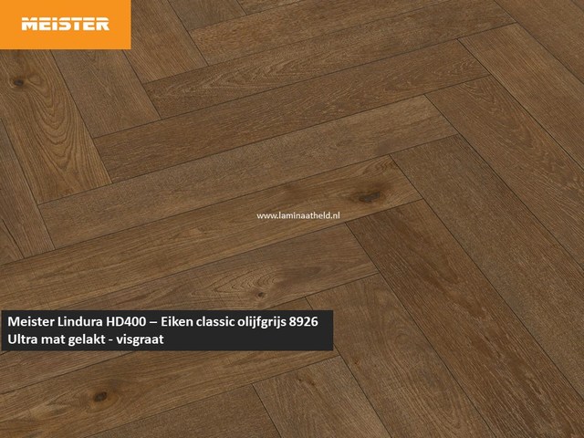 Meister Lindura HD500 visgraat - Eik classic olijfgrijs 8926