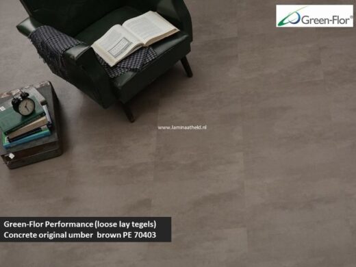 Green-Flor Performance Loose Lay tegels - Concrete original umber brown PE70403