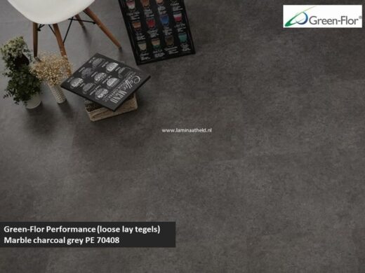Green-Flor Performance Loose Lay tegels - Marble charcoal grey PE70408